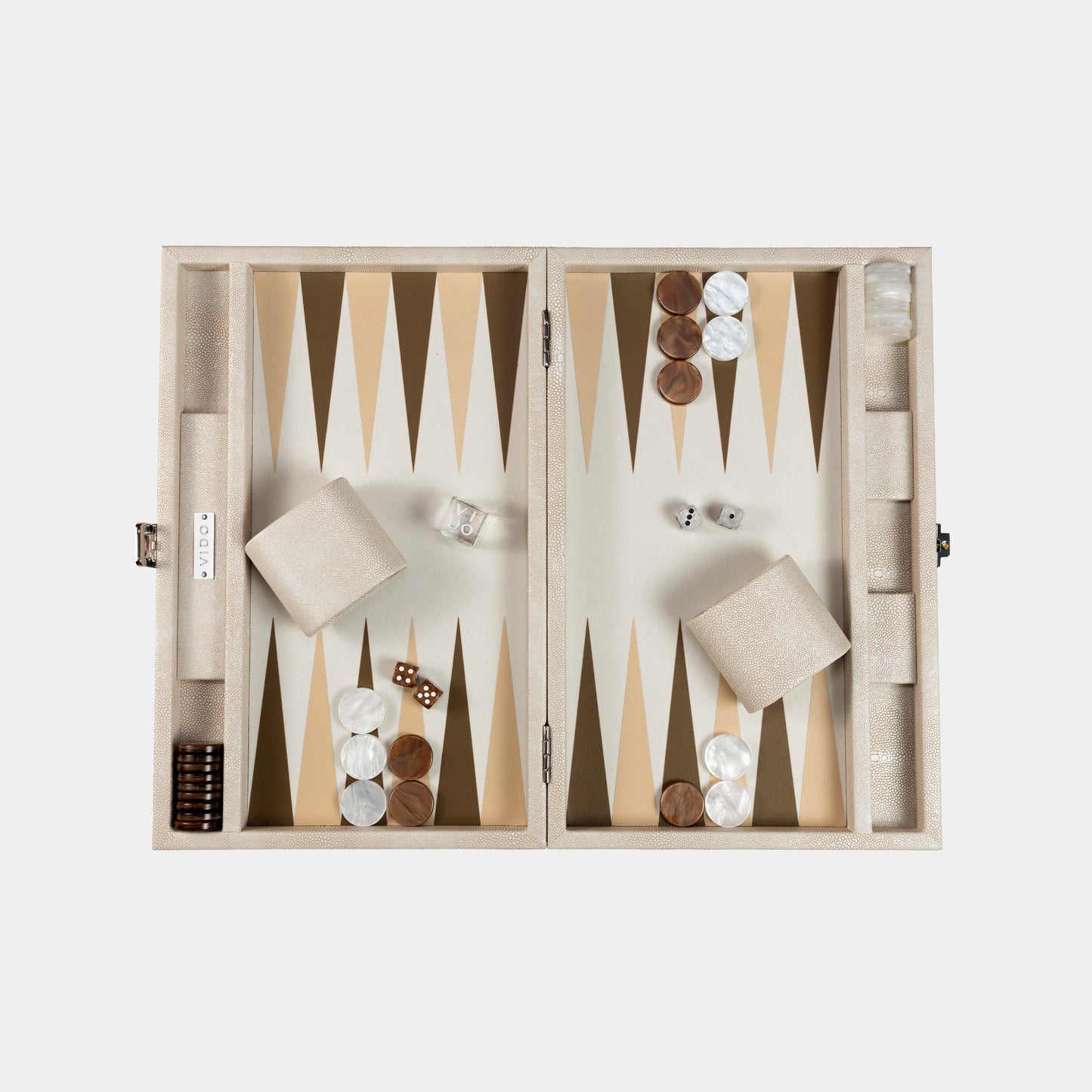 Backgammon Beige Galuchat Medium