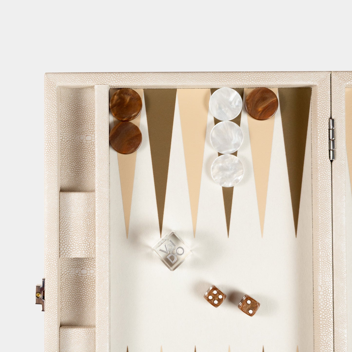 Backgammon Beige Galuchat Medium