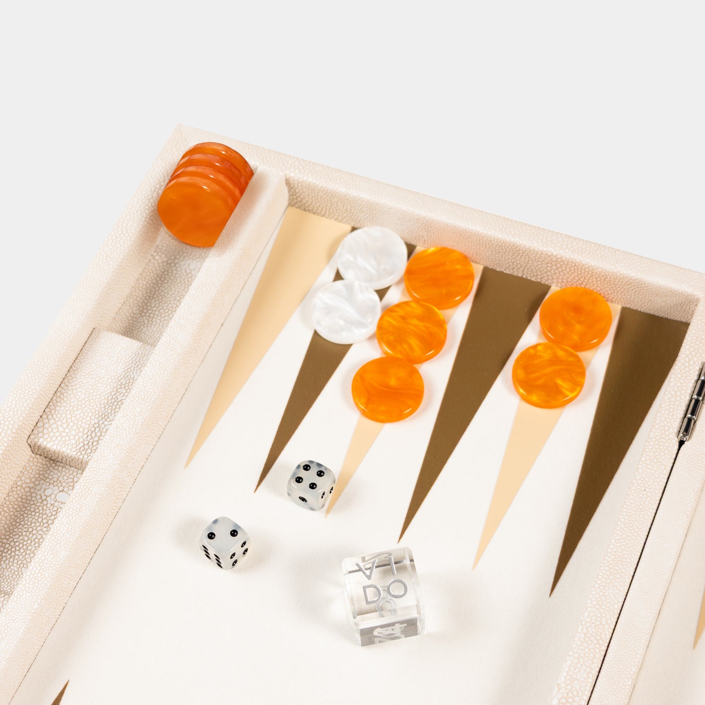 Backgammon Beige Galuchat Medium