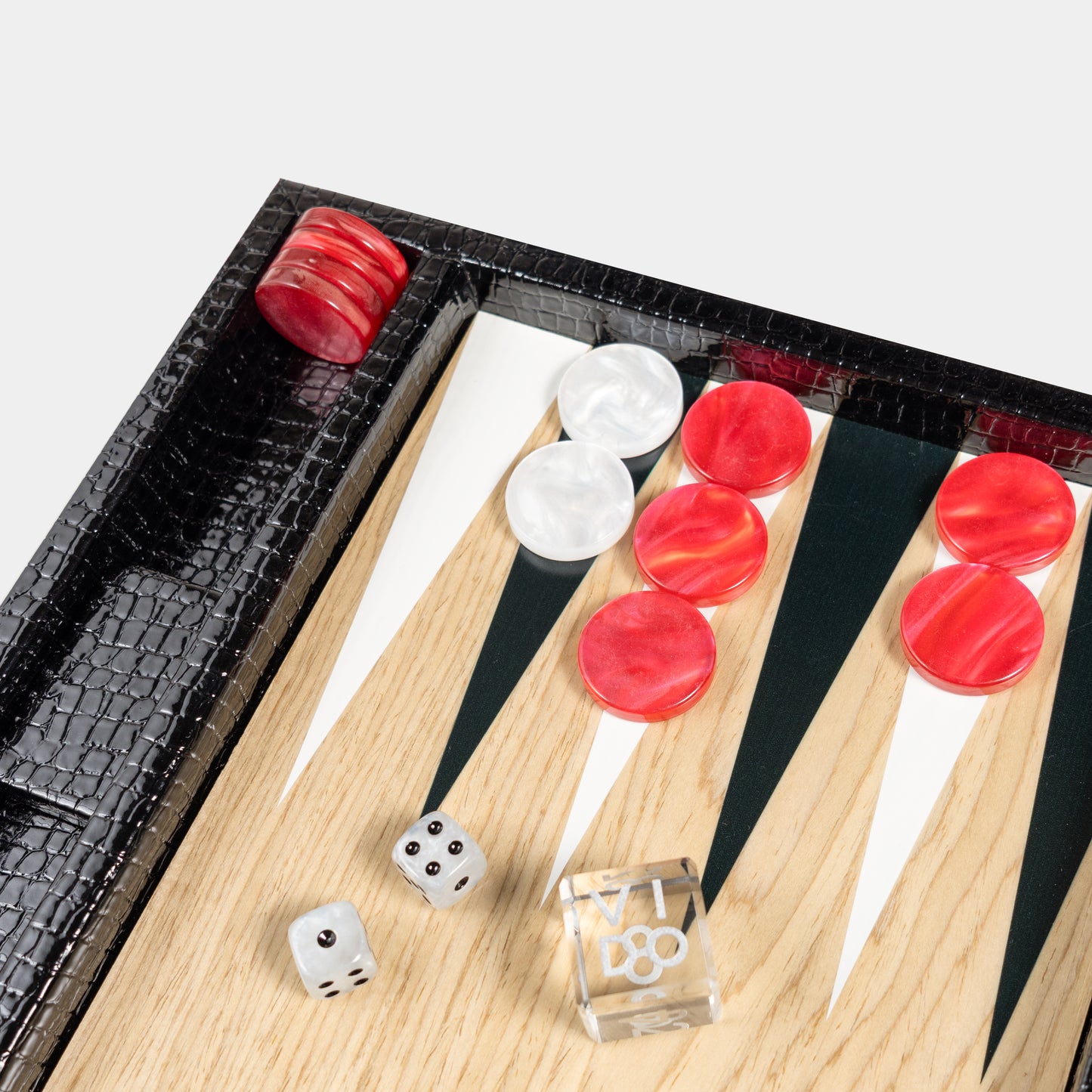 Backgammon Bois - Noir Alligator