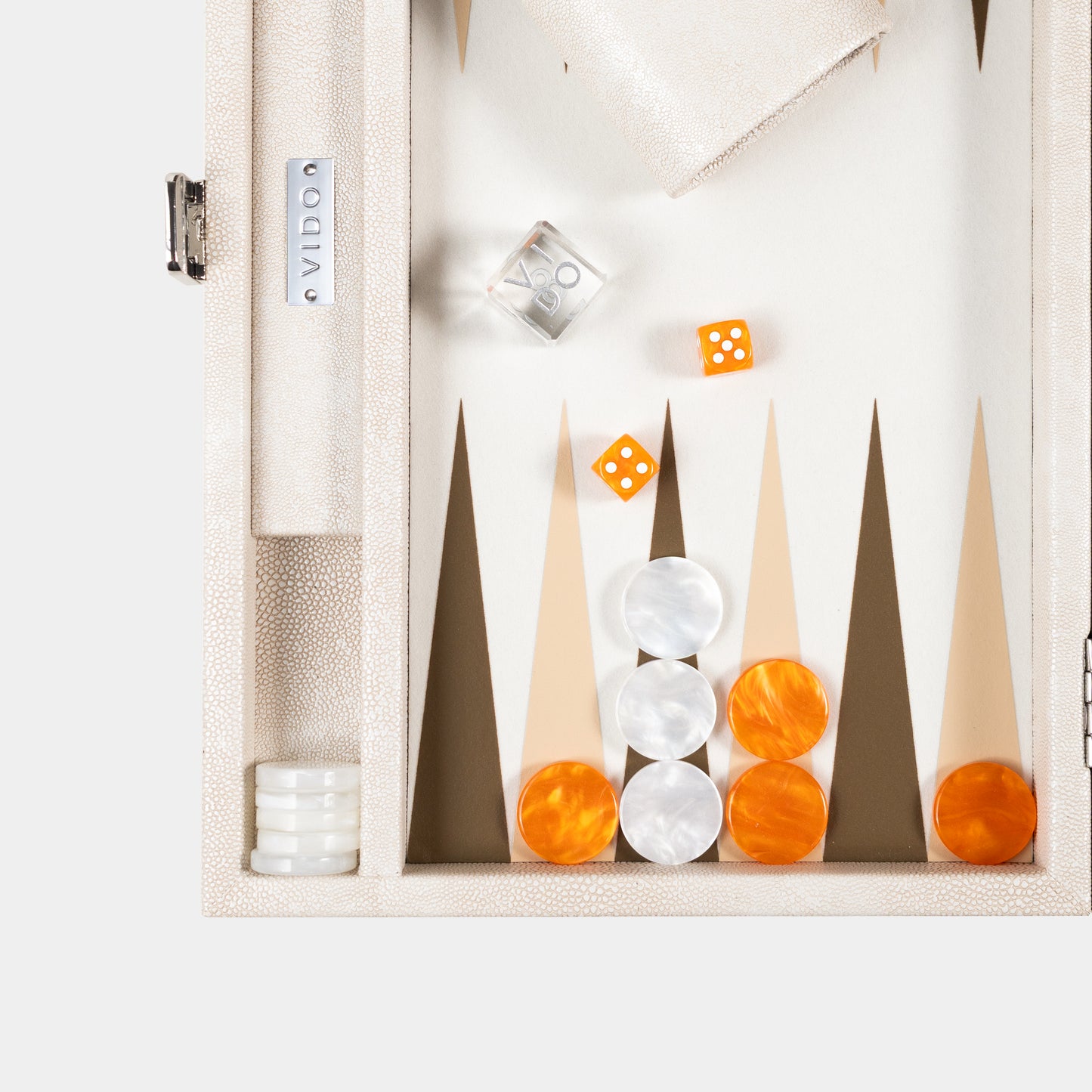 Backgammon Beige Galuchat Medium