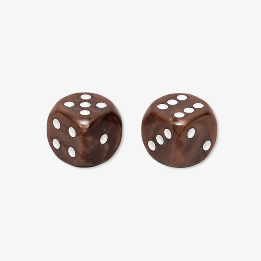 Dés Marrons 15mm x2 - VIDO France