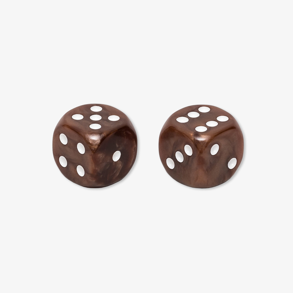 DŽ nacrŽ marron pour backgammon en rŽsine 15 mm