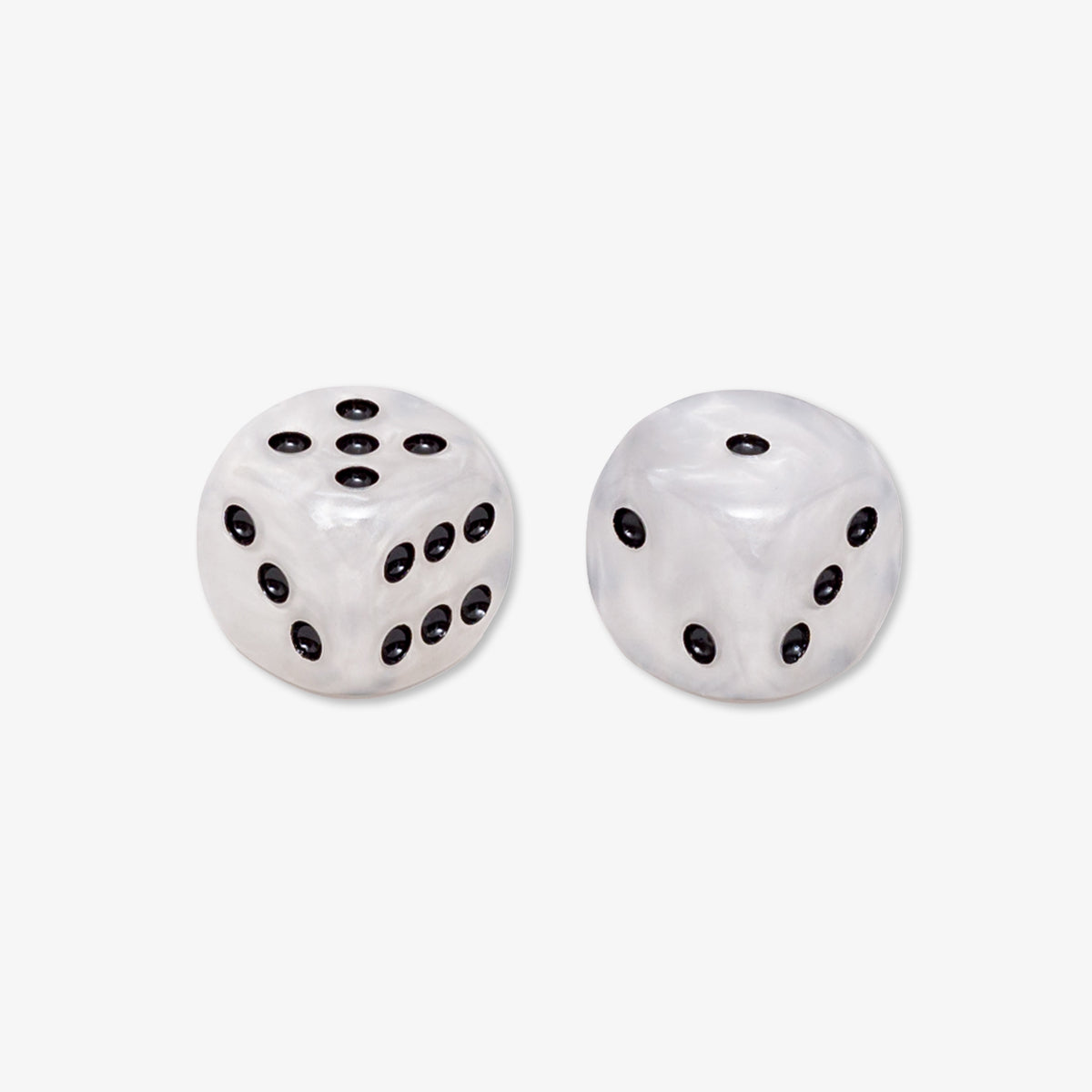 DŽ nacrŽ pour backgammon en rŽsine 14 mm Blanc