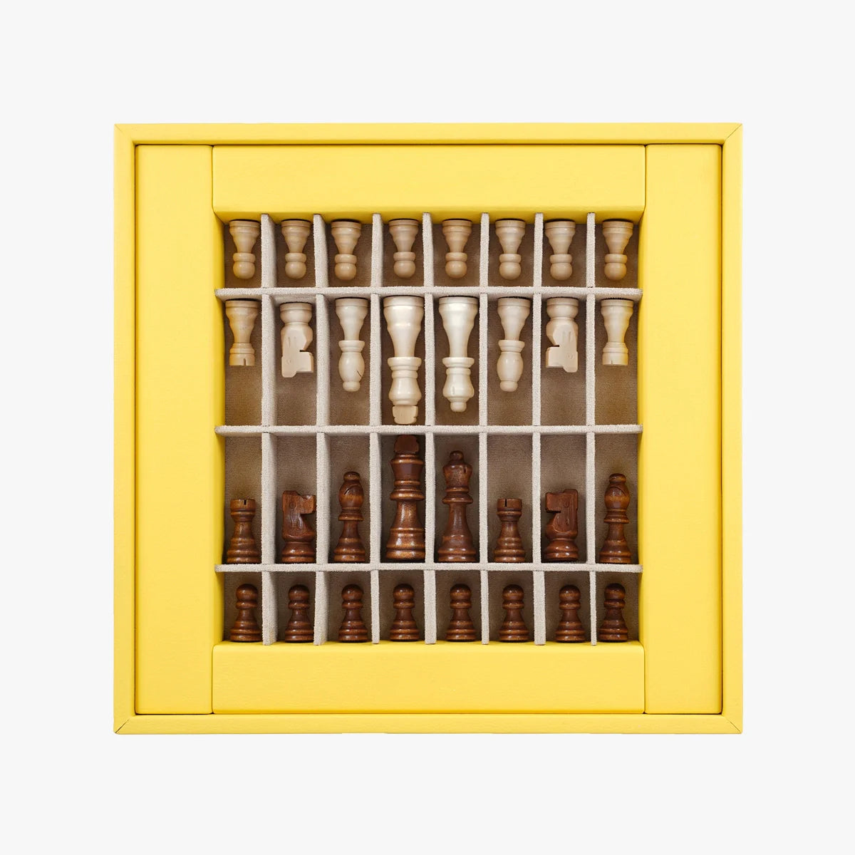VIDO Luxury Chess Box Yellow Vegan Leather