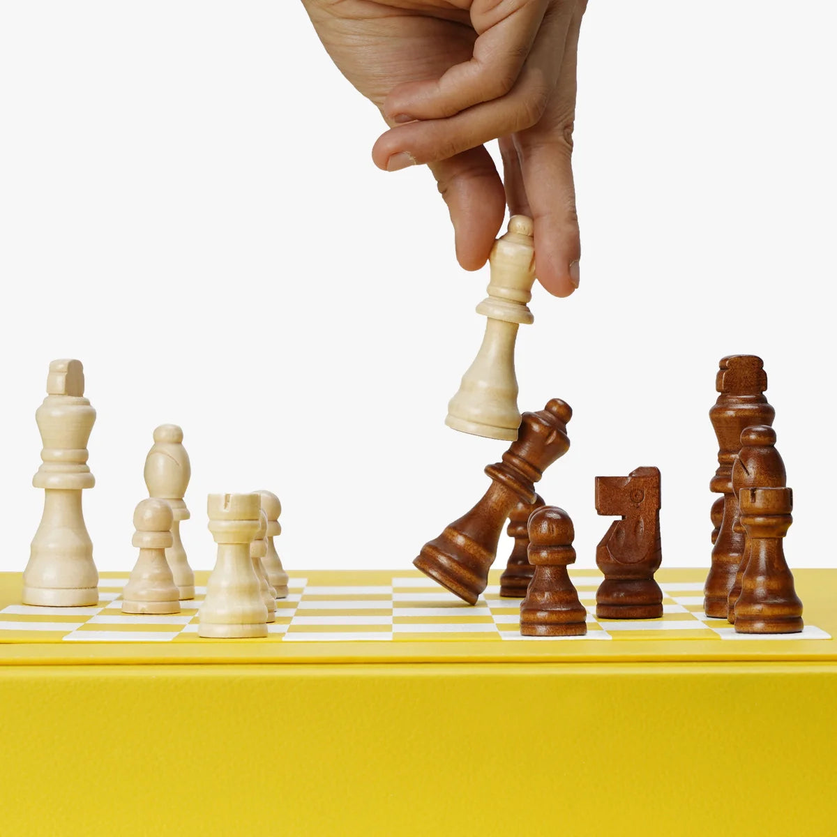 VIDO Luxury Chess Box Yellow Vegan Leather